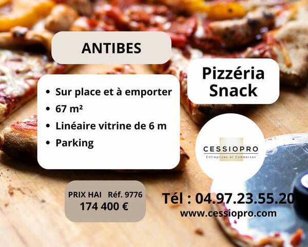 Sale Business pizzeria - vente &agrave; emporter - restauration rapide 67 m² Antibes (06160)