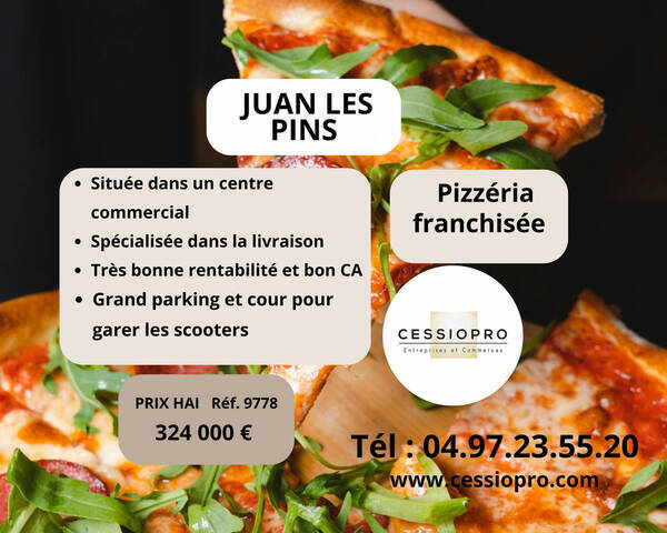 Sale Business pizzeria - vente &agrave; emporter 100 m² Juan-les-Pins (06160)