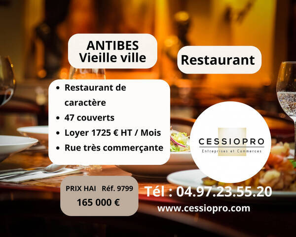 Sale Business restaurant 74 m² Antibes (06160)