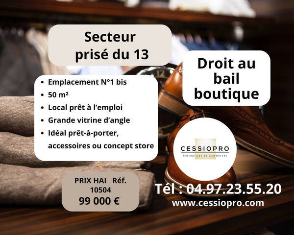 Sale Business prêt à porter 50 m² Cassis (13260)