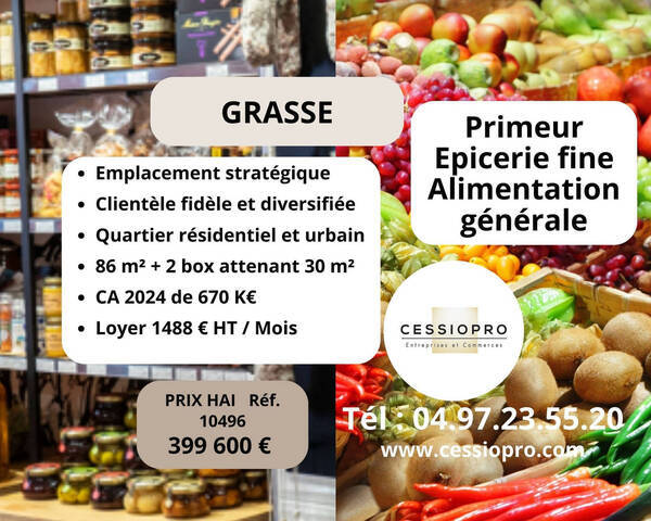 Sale Business magasin d'alimentation - tout alimentaire 116 m² Grasse (06130)