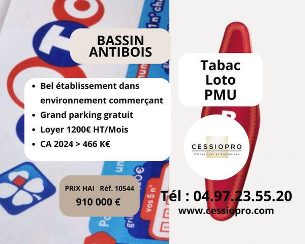Sale Business tabac - loto - pmu 58 m² Antibes (06160)