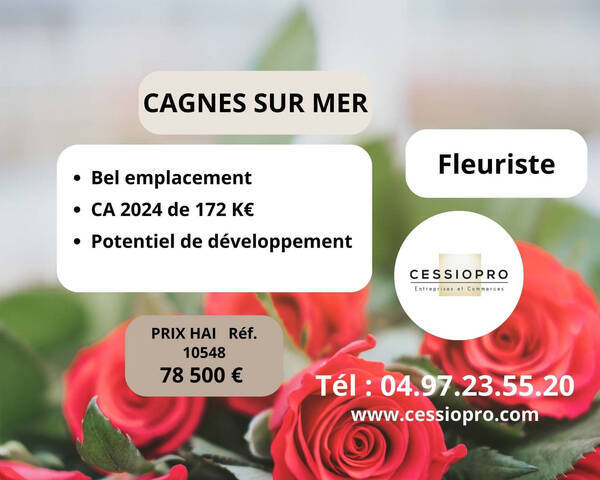 Sale Business fleurs 22 m² Cagnes-sur-Mer (06800)