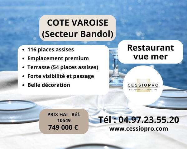 Sale Business restaurant 165 m² Bandol (83150)