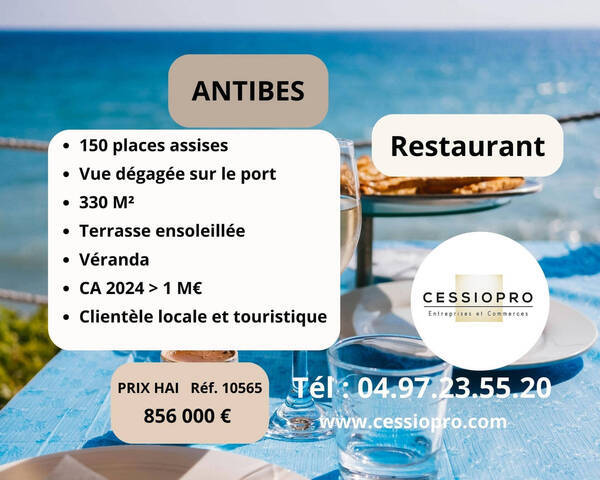 Sale Business restaurant 330 m² Antibes (06160)