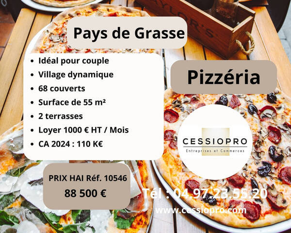 Sale Business pizzeria 55 m² Cabris (06530)