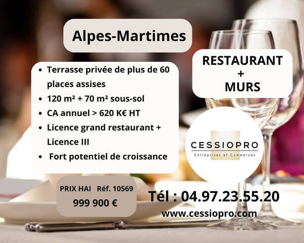Sale Business restaurant 190 m² Valbonne (06560)