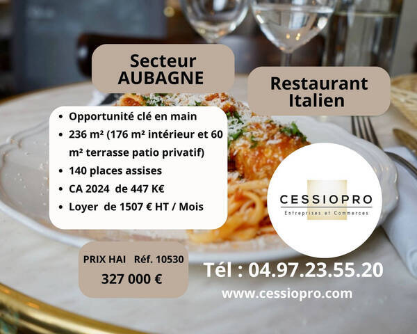 Sale Business restaurant 236 m² Aubagne (13400)
