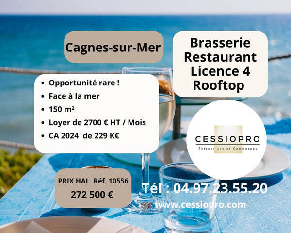 Sale Business brasserie 150 m² Cagnes-sur-Mer (06800)
