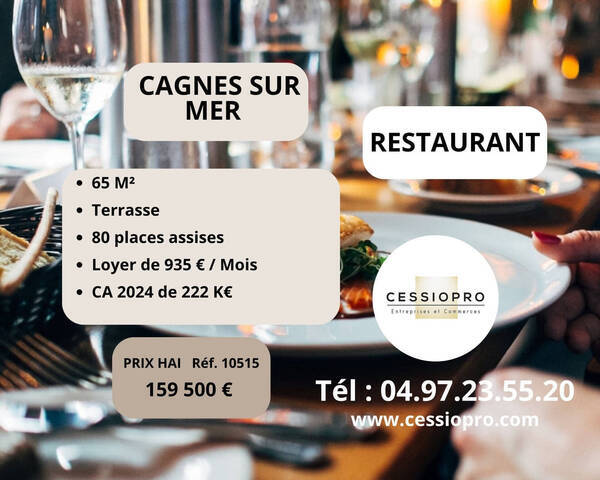 Sale Business restaurant 65 m² Cagnes-sur-Mer (06800)