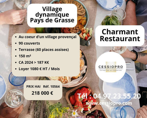 Sale Business restaurant 150 m² Cabris (06530)