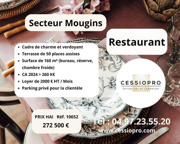 Sale Business restaurant 160 m² Mougins (06250)