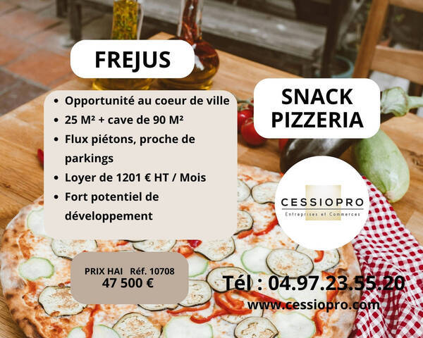 Vente Fonds de commerce vente à emporter - restauration rapide - pizzeria 115 m² Fréjus (83600)