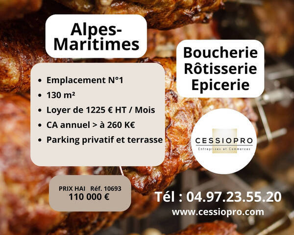 Vente Fonds de commerce boucherie - rôtisserie - magasin d'alimentation 130 m² Mandelieu-la-Napoule (06210)
