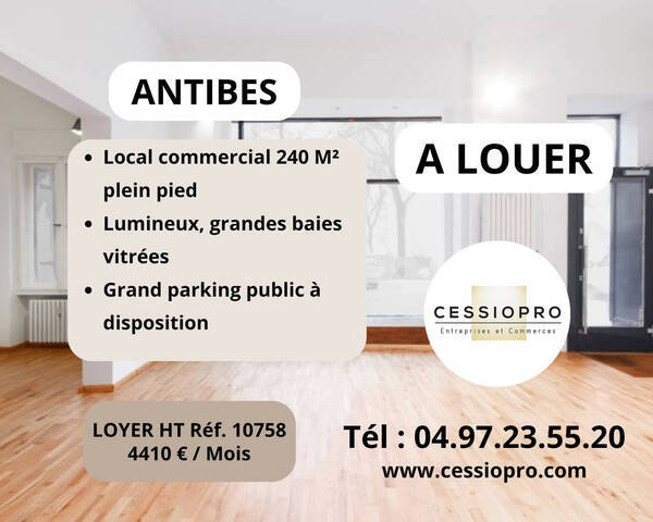 Rent Professional premises commercial premises 240 m² Antibes (06160)