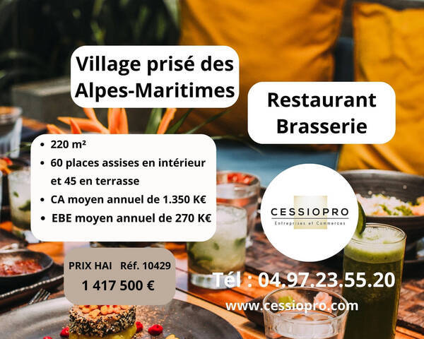 Sale Business restaurant - brasserie 220 m² Vence (06140)