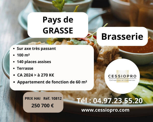 Vente Fonds de commerce brasserie 100 m² Grasse (06130)
