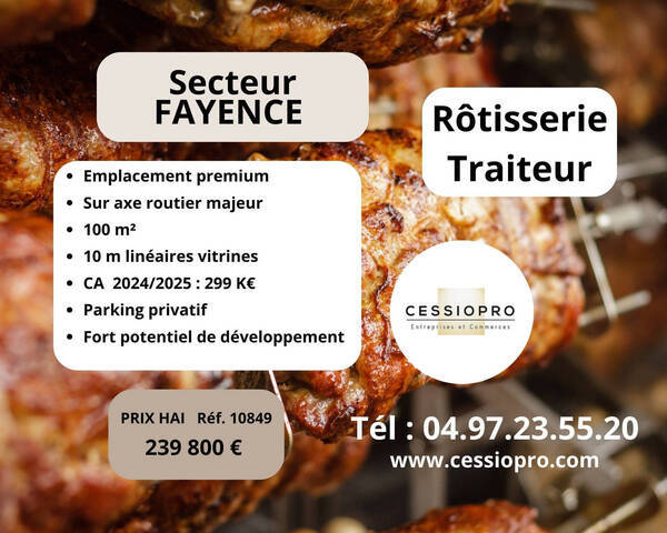 Sale Business rôtisserie 100 m² Fayence (83440)