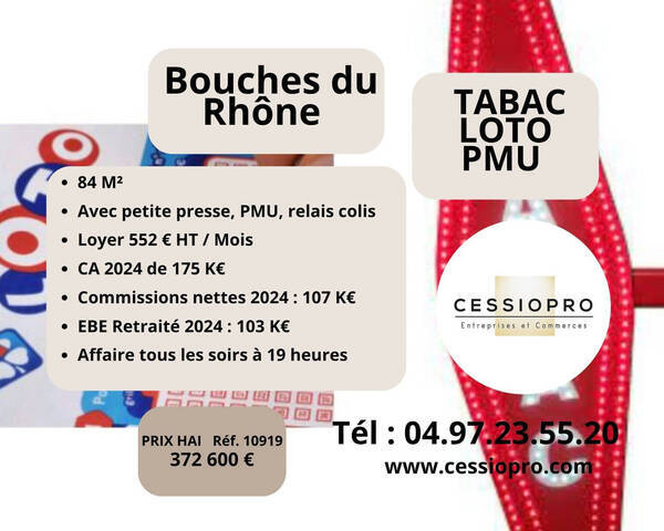 Vente Fonds de commerce tabac - loto 84 m² Salon-de-Provence (13300)
