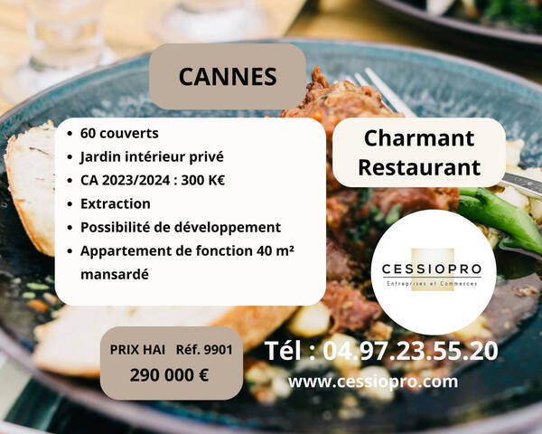 Sale Business restaurant 145 m² Cannes (06150)