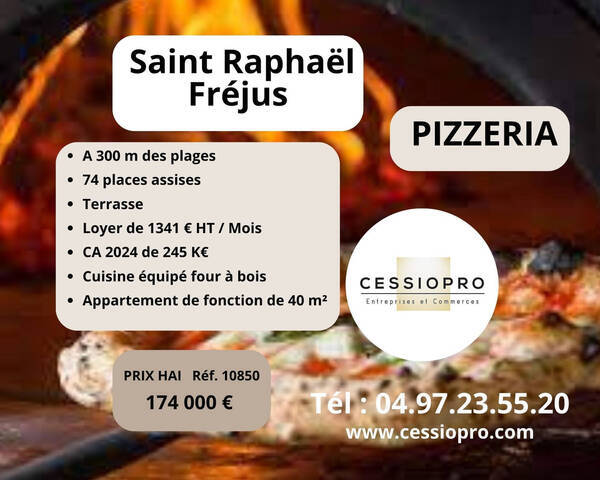 Vente Fonds de commerce restaurant - pizzeria 171 m² Saint-Raphaël (83700)