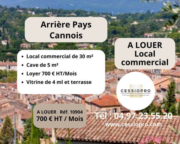 Louer Local commercial 36 m² Cabris (06530)