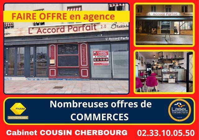 Vente Fonds de commerce bar - brasserie - tabac Cherbourg-en-Cotentin (50100)