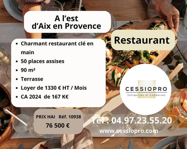 Vente Fonds de commerce restaurant 90 m² Aix-en-Provence (13090)