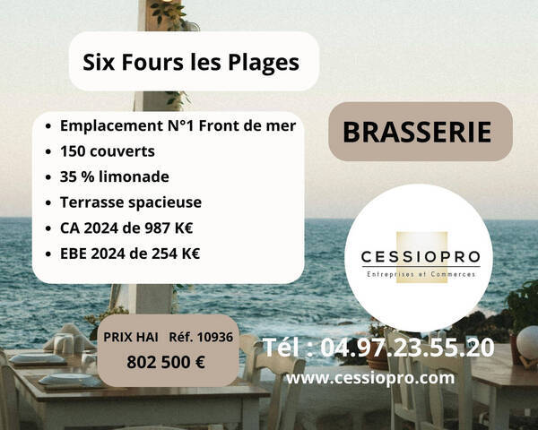 Sale Business brasserie 150 m² Six-Fours-les-Plages (83140)