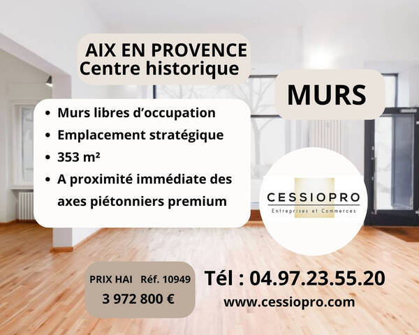 Sale Business murs commerciaux 353 m² Aix-en-Provence (13090)