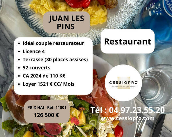 Sale Business restaurant 50 m² Juan-les-Pins (06160)