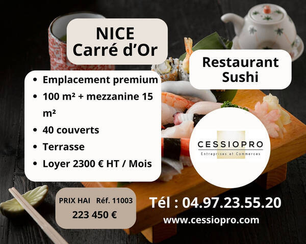 Sale Business restaurant 100 m² Nice (06000)