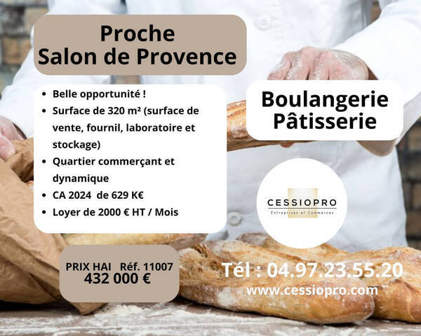Sale Business boulangerie - pâtisserie 320 m² Salon-de-Provence (13300)