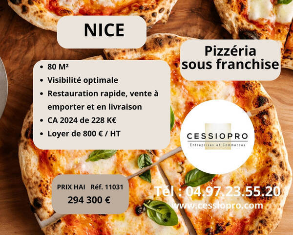 Vente Fonds de commerce vente à emporter - pizzeria 80 m² Nice (06100)