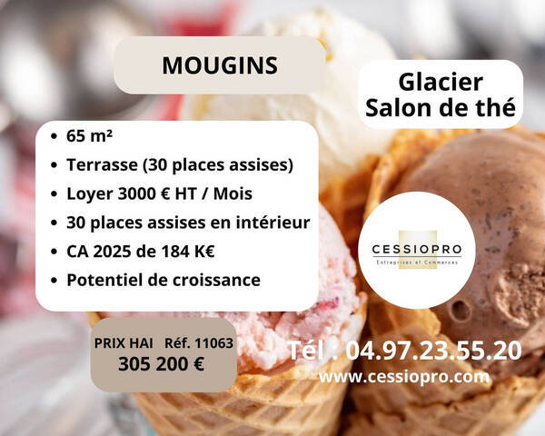 Sale Business glacier - salon de thé 65 m² Mougins (06250)