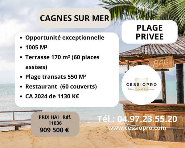 Sale Business restaurant 1005 m² Cagnes-sur-Mer (06800)