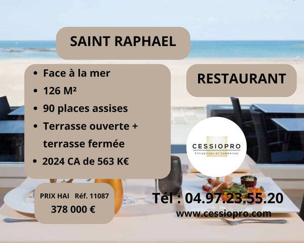 Vente Fonds de commerce restaurant 126 m² Saint-Raphaël (83700)