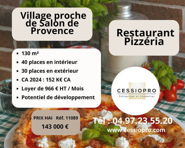 Vente Fonds de commerce restaurant 130 m² Salon-de-Provence (13300)