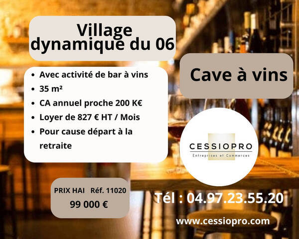 Sale Business cave à vin - bar 35 m² Grasse (06130)