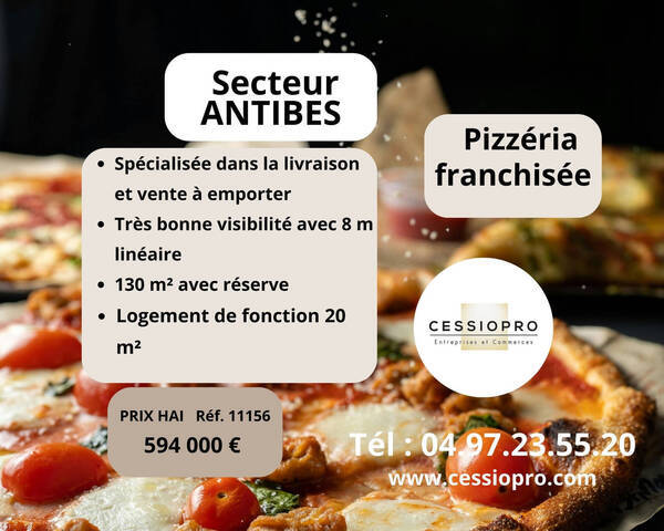 Sale Business pizzeria 130 m² Antibes (06160)