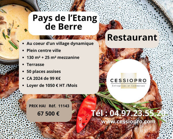 Vente Fonds de commerce restaurant 130 m² Marignane (13700)
