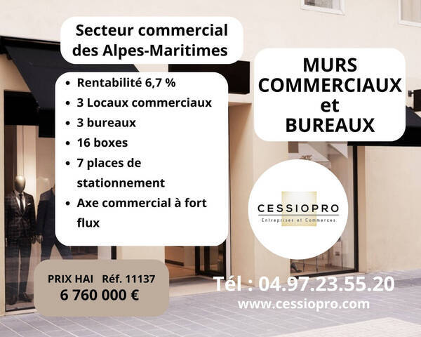 Vente Fonds de commerce murs commerciaux 1424 m² Nice (06000)