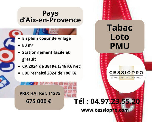 Vente Fonds de commerce tabac - loto 80 m² Aix-en-Provence (13090)