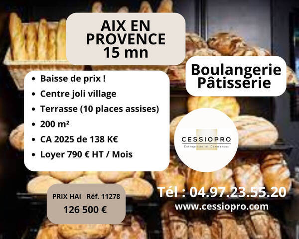 Sale Business boulangerie - pâtisserie 200 m² Lambesc (13410)
