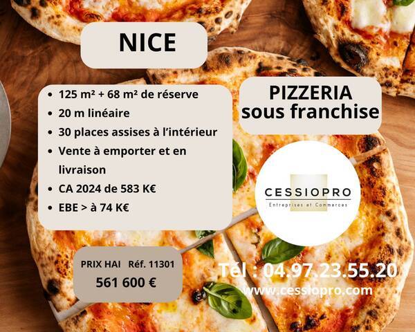 Vente Fonds de commerce pizzeria 193 m² Nice (06000)