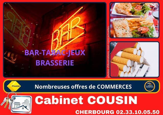 Vente Fonds de commerce bar - brasserie - tabac Valognes (50700)