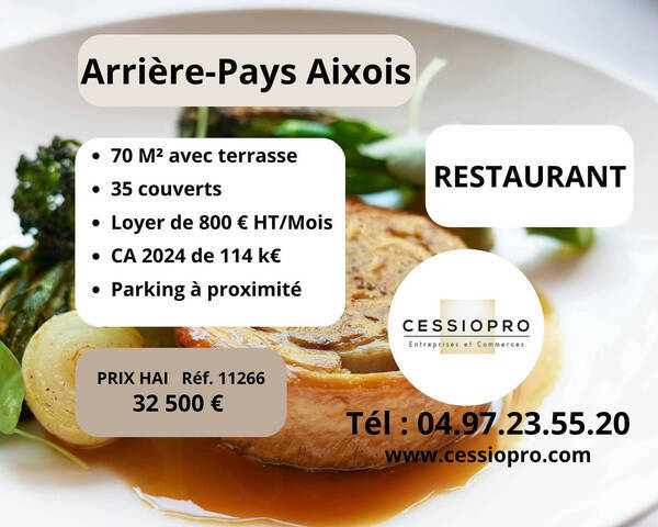 Vente Fonds de commerce restaurant 70 m² Aix-en-Provence (13090)
