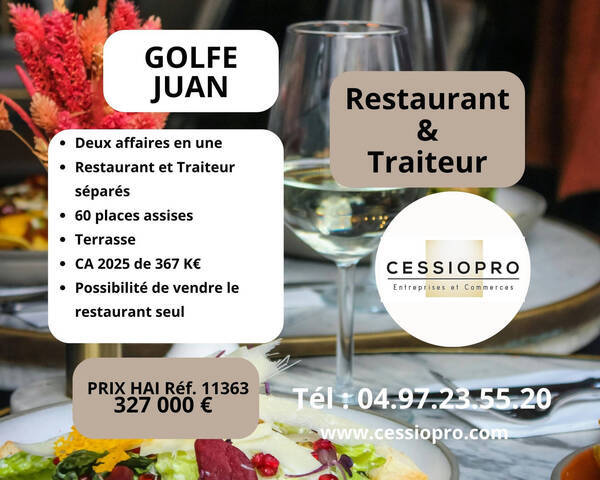 Vente Fonds de commerce restaurant - traiteur 103 m² Vallauris (06220)