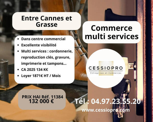 Vente Fonds de commerce multiservice 24 m² Mougins (06250)