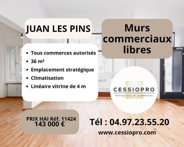 Vente Fonds de commerce murs commerciaux 36 m² Antibes (06160)